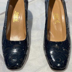 Blue Italian Leather Shoes